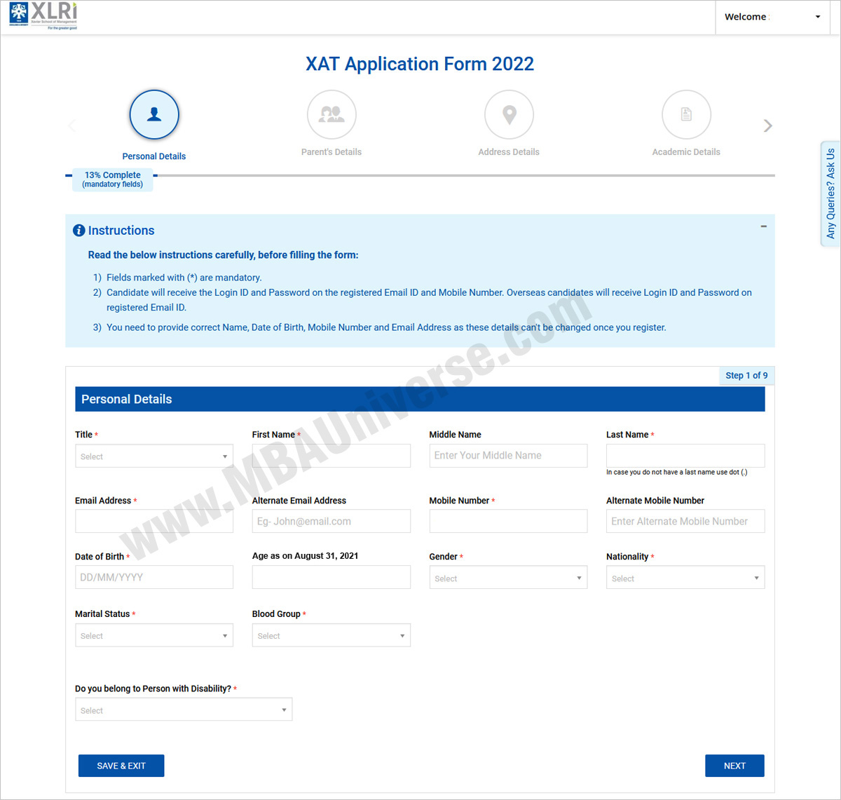 How to apply for XAT and XLRI Steps 3