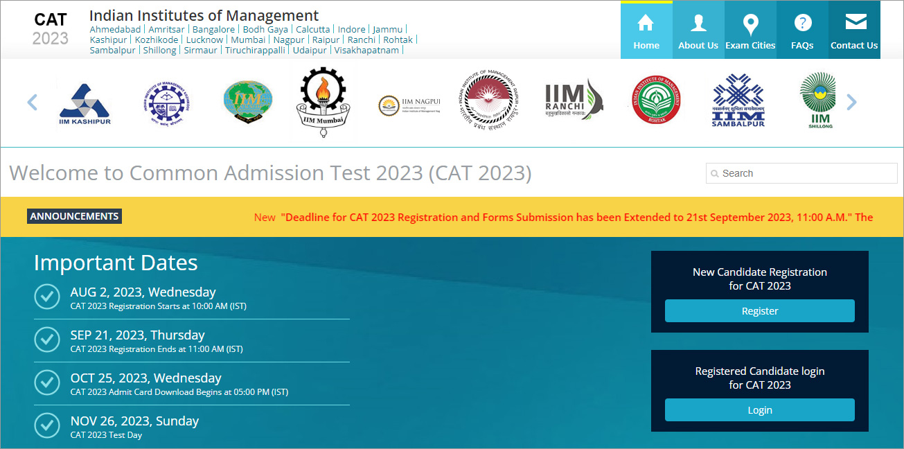 IIMCAT.AC.IN CAT Official Website 2023 Updated with Many Changes