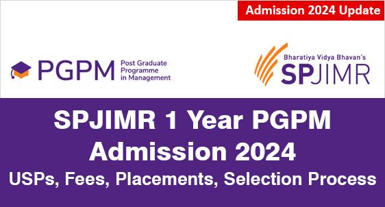 SPJIMR PGPM 1 Year MBA Admissions 2024