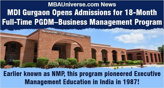 MDI Gurgaon Executive MBA Admission 2024
